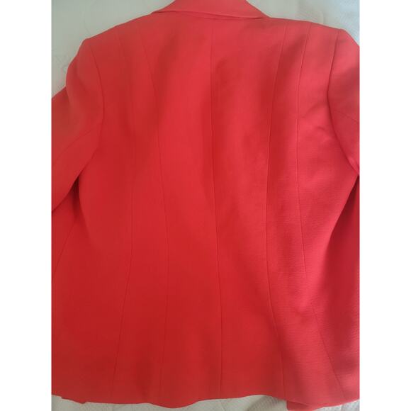 Kasper Suit Jacket Size 8 Red color Bright and Colorful Long Sleeve - Picture 5 of 8